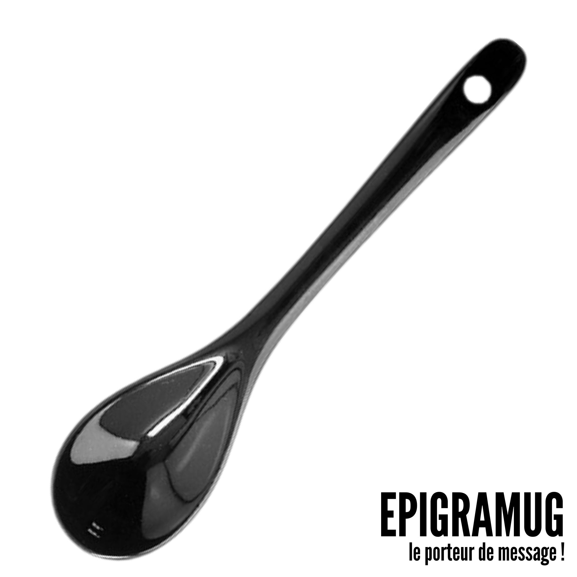 Cuillère en céramique noir
