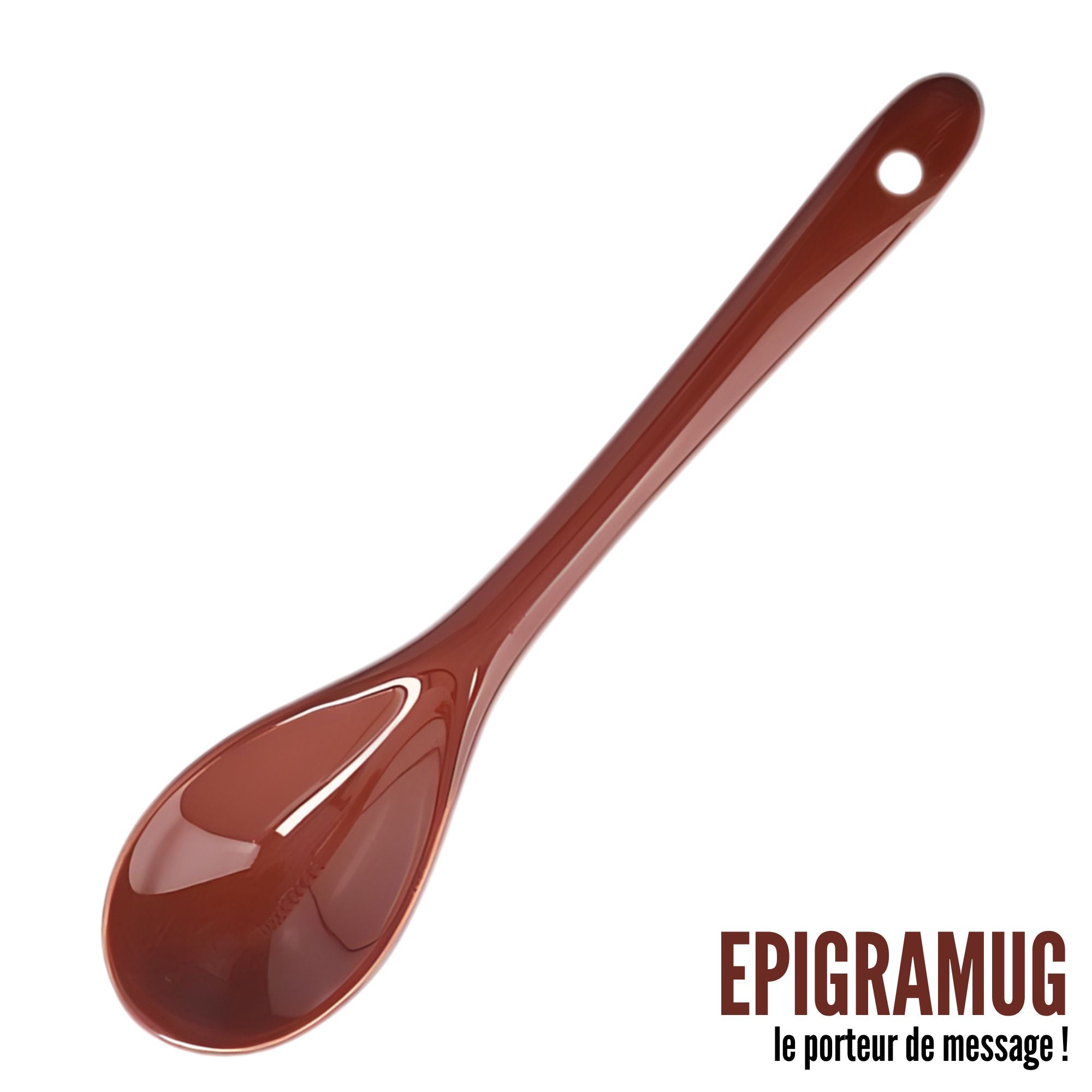 Cuillère en céramique marron