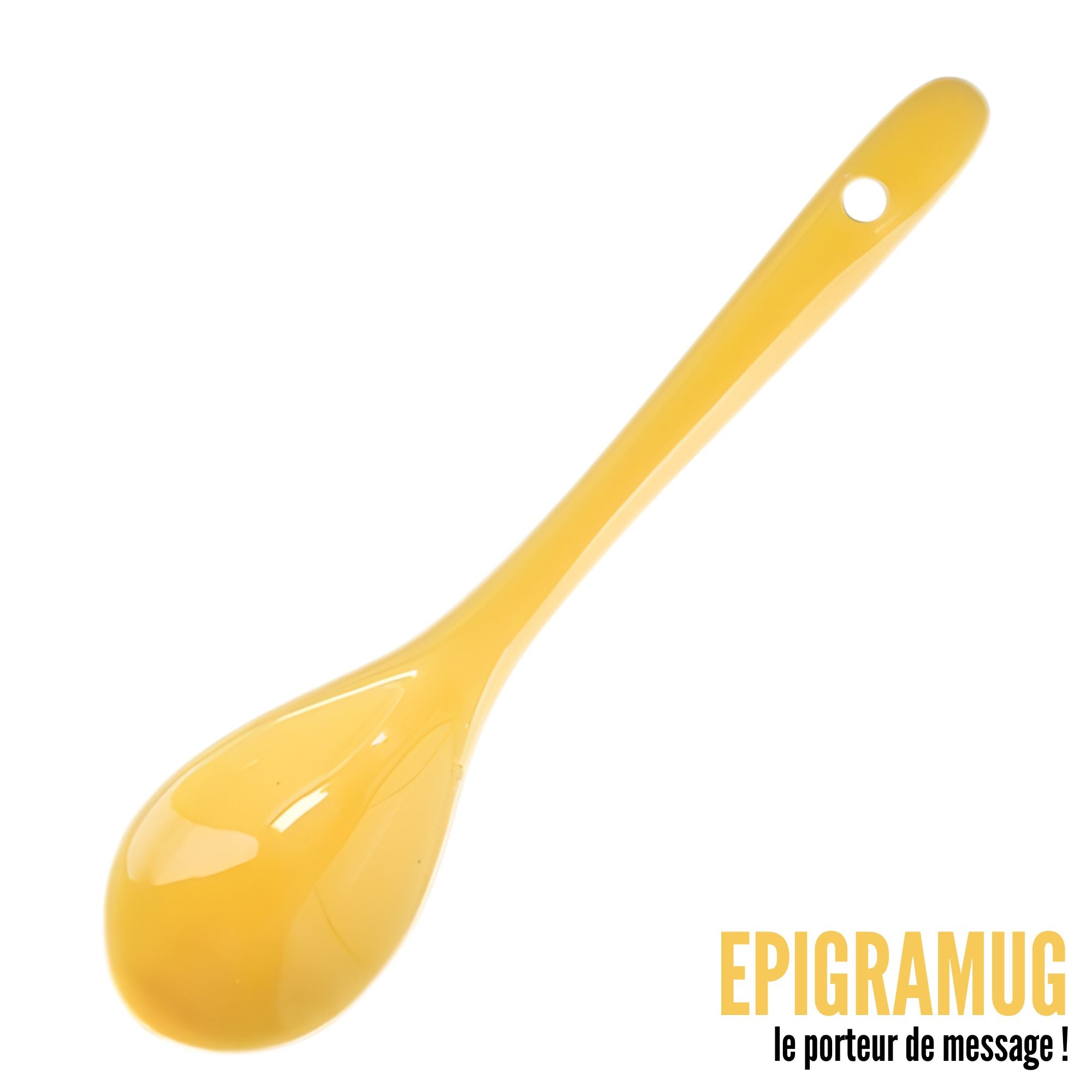 Cuillère en céramique jaune