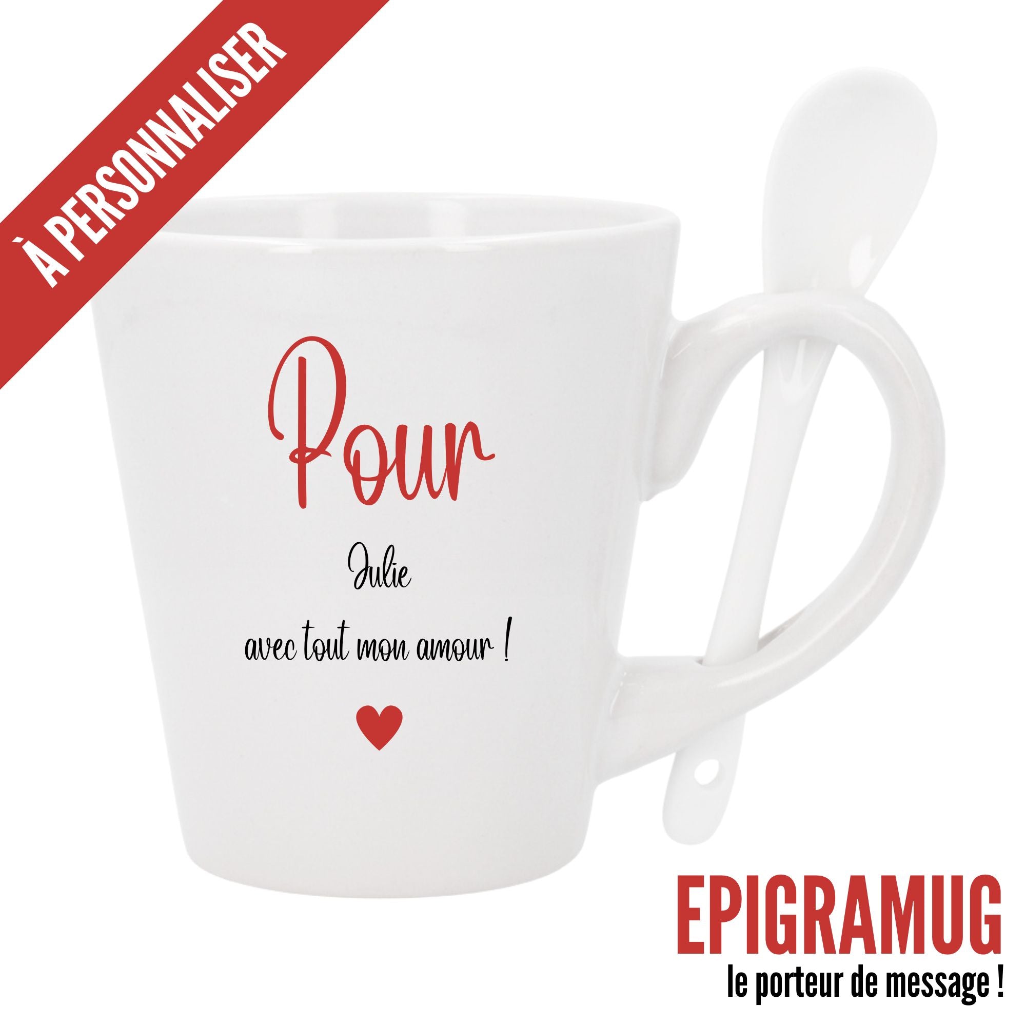 MUG À PERSONNALISER : Pour (PRÉNOM) avec tout mon amour !